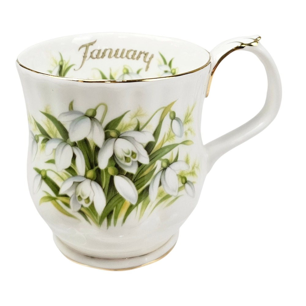 Royal Albert January Snowdrops Flower of the Month Bone China Teacup England